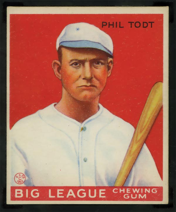 1933 Goudey #86 Phil Todt St. Paul Saints - Front