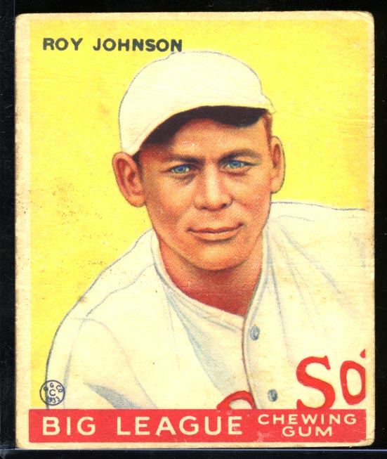 1933 Goudey #8 Roy Johnson Boston Red Sox - Front