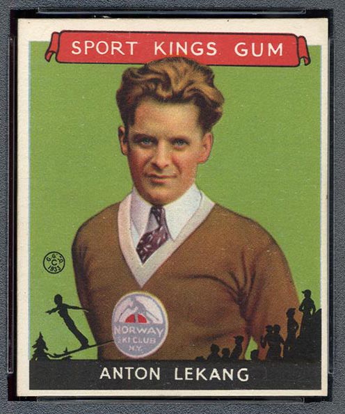 1933 Goudey Sport Kings #10 Anton Lekang Skiing - Front