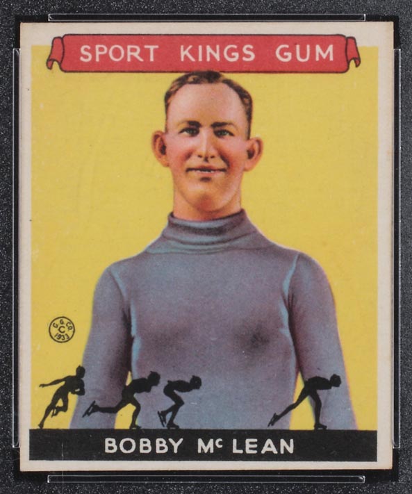 1933 Goudey Sport Kings #12 Bobby McLean Ice Skating - Front