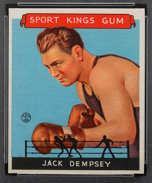 1933 Goudey Sport Kings #17 Jack Dempsey Boxing - Front
