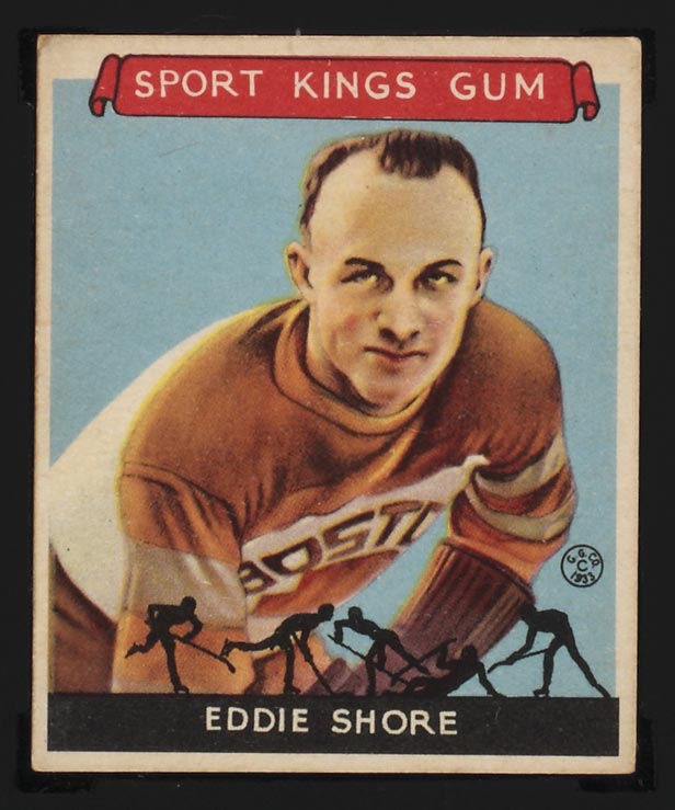 1933 Goudey Sport Kings #19 Eddie Shore Hockey - Front