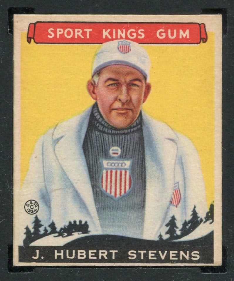 1933 Goudey Sport Kings #47 J.H. Stevens Bobsled Racing - Front