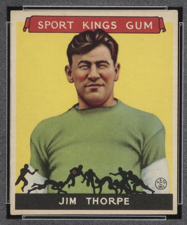 1933 Goudey Sport Kings #6 Jim Thorpe Football - Front
