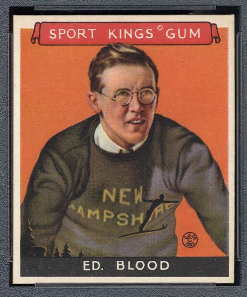 1933 Goudey Sport Kings #9 Ed Blood Skiing - Front