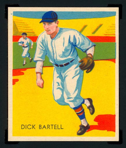 1934-1936 R327 Diamond Stars #101 Dick Bartell (1936) New York Giants - Front