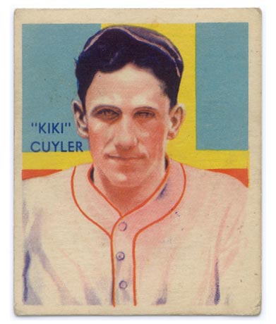 1934-1936 R327 Diamond Stars #31 “Ki-Ki” Cuyler (1936) Cincinnati Reds - Front