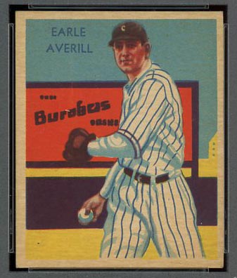 1934-1936 R327 Diamond Stars #35 Earle (Earl) Averill (1935) Cleveland Indians - Front