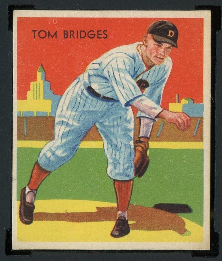 1934-1936 R327 Diamond Stars #5 Tom Bridges (1934) Detroit Tigers - Front
