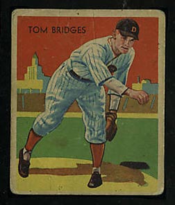 1934-1936 R327 Diamond Stars #5 Tom Bridges (1935) Detroit Tigers - Front