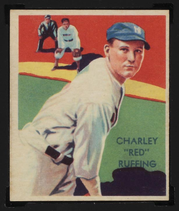 1934-1936 R327 Diamond Stars #60 Charley “Red” Ruffing (1935) New York Yankees - Front