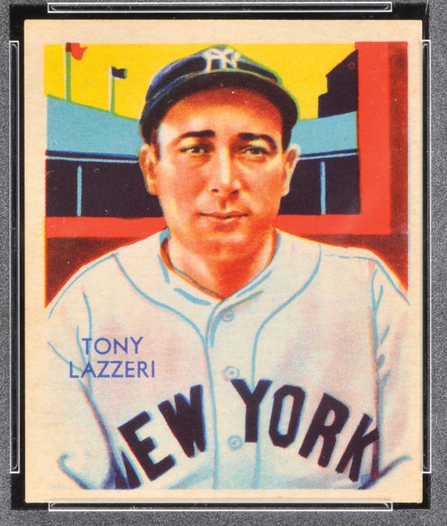 1934-1936 R327 Diamond Stars #74 Tony Lazzeri (1936) New York Yankees - Front