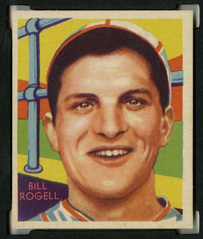 1934-1936 R327 Diamond Stars #76 Bill Rogell (1935, green back) Detroit Tigers - Front