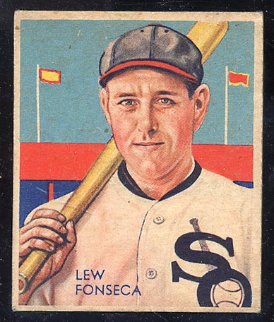 1934-1936 R327 Diamond Stars #7 Lew Fonseca (1934, 34 years old) Chicago White Sox - Front