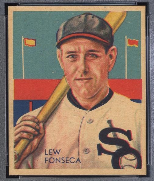 1934-1936 R327 Diamond Stars #7 Lew Fonseca (1934, 35 years old) Chicago White Sox - Front