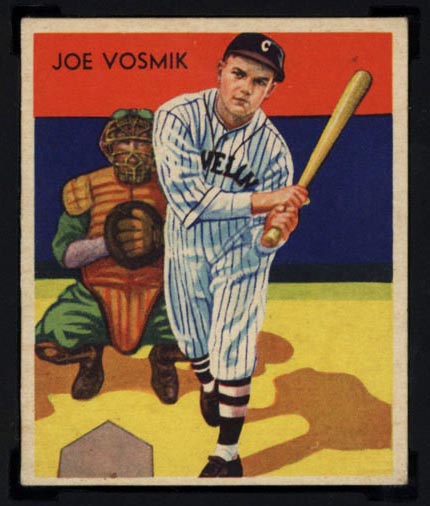 1934-1936 R327 Diamond Stars #8 Joe Vosmik (1934) Cleveland Indians - Front