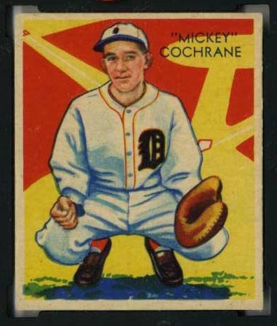 1934-1936 R327 Diamond Stars #9 “Mickey” Cochrane (1934) Detroit Tigers - Front