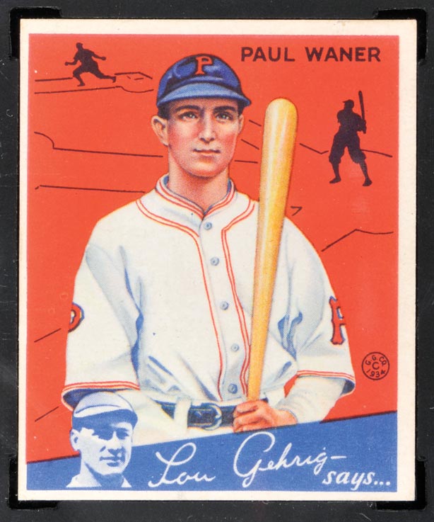 1934 Goudey #11 Paul Waner Pittsburgh Pirates - Front