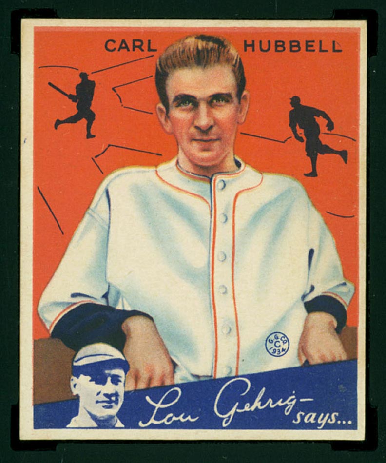 1934 Goudey #12 Carl Hubbell New York Giants - Front