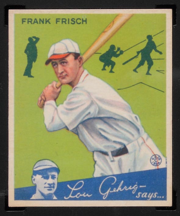 1934 Goudey #13 Frank Frisch St. Louis Cardinals - Front
