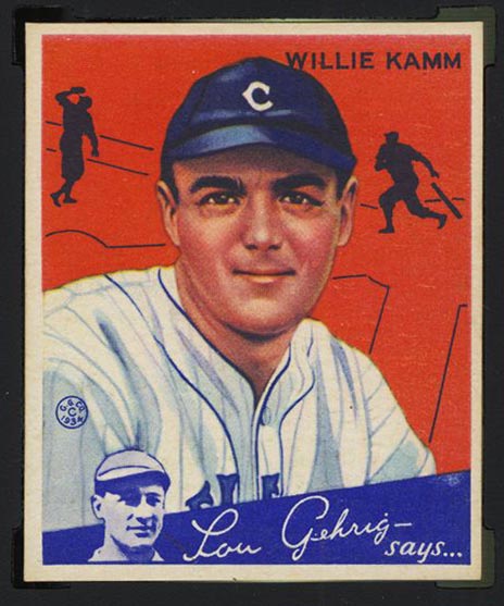 1934 Goudey #14 Willie Kamm Cleveland Indians - Front