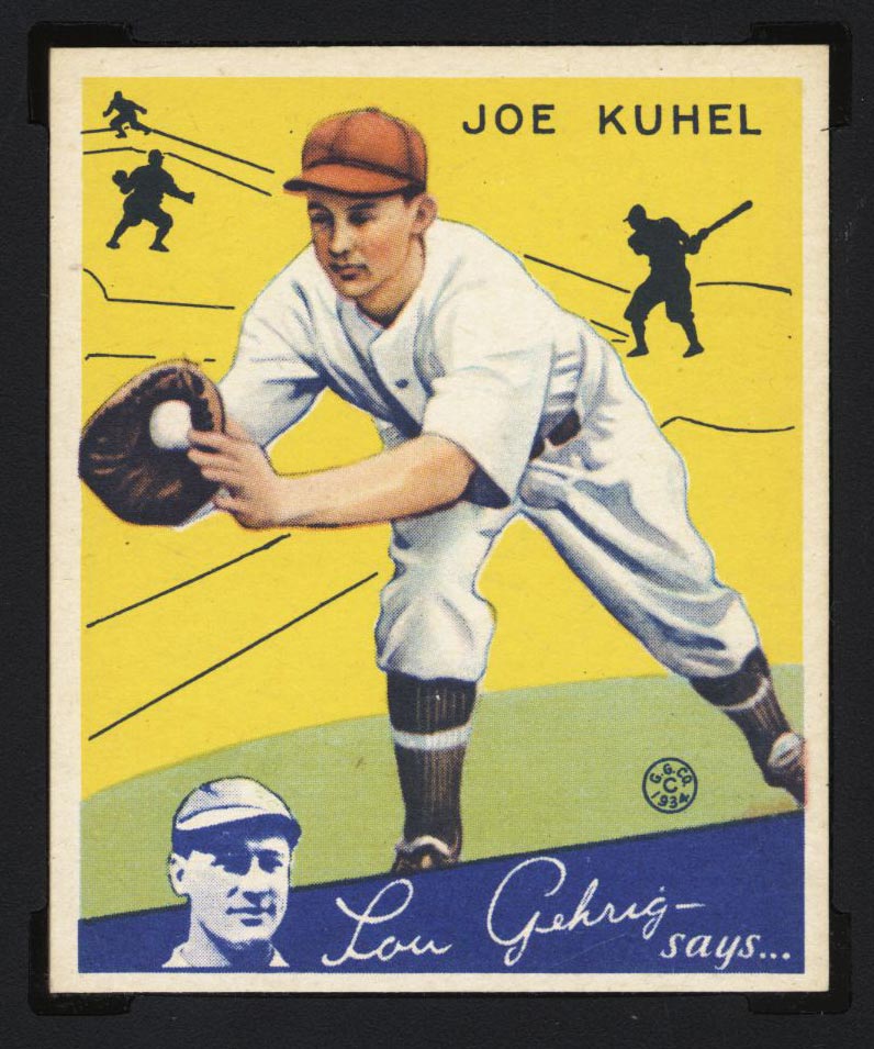 1934 Goudey #16 Joe Kuhel Washington Senators - Front