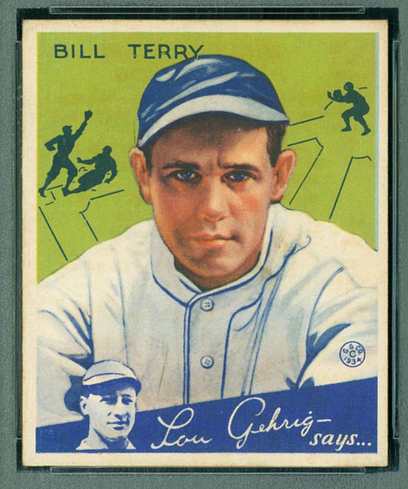 1934 Goudey #21 Bill Terry New York Giants - Front