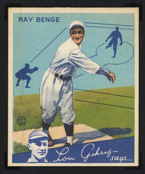 1934 Goudey #24 Ray Benge Brooklyn Dodgers - Front