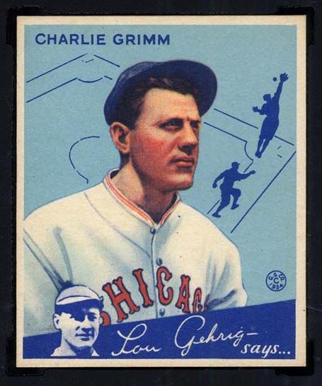 1934 Goudey #3 Charlie Grimm Chicago Cubs - Front
