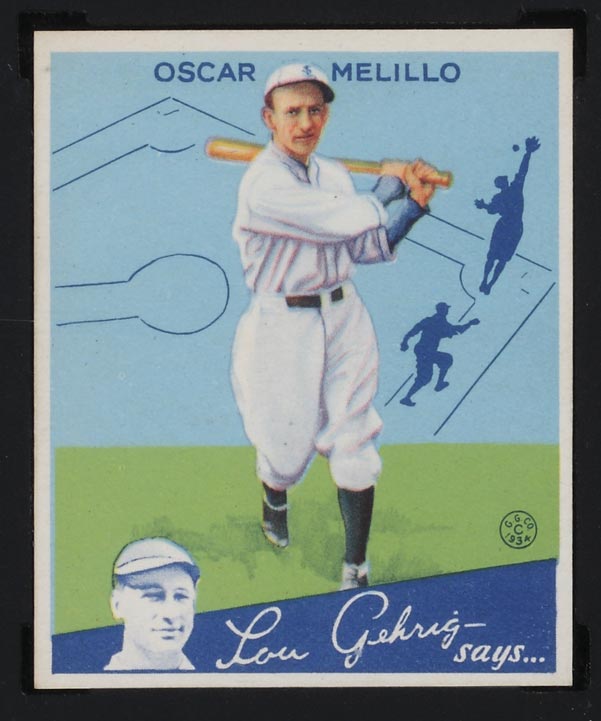 1934 Goudey #45 Oscar Melillo St. Louis Browns - Front