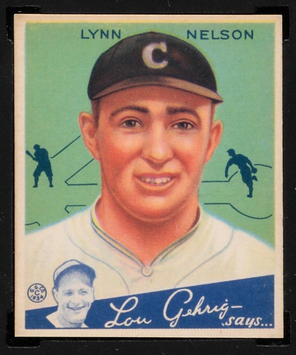 1934 Goudey #60 Lynn Nelson Chicago Cubs - Front