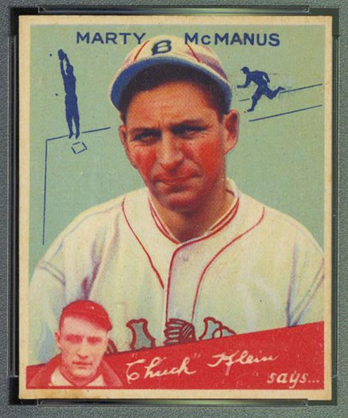 1934 Goudey #80 Marty McManus Boston Braves - Front