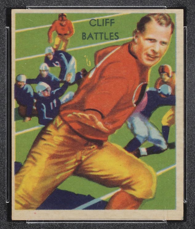 1935 National Chicle #10 Cliff Battles Boston Redskins - Front