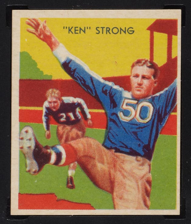 1935 National Chicle #7 Ken Strong New York Giants - Front