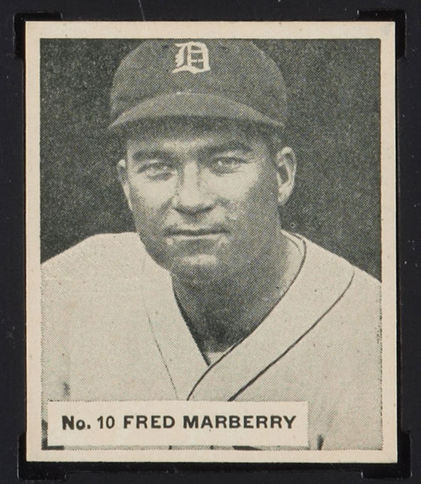 1936 V355 World Wide Gum #10 Fred Marberry New York Giants - Front