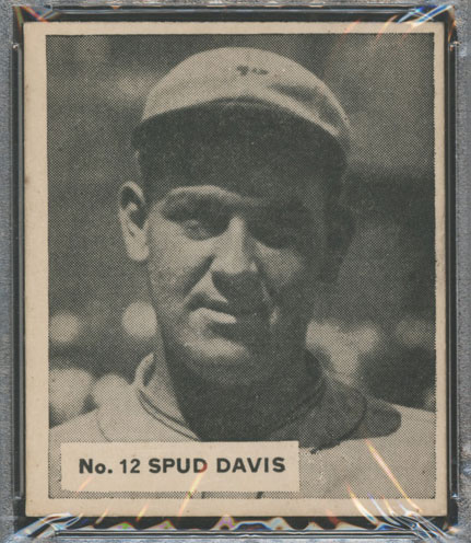 1936 V355 World Wide Gum #12 “Spud” Davis St. Louis Cardinals - Front