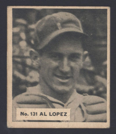 1936 V355 World Wide Gum #131 Al Lopez Boston Bees - Front