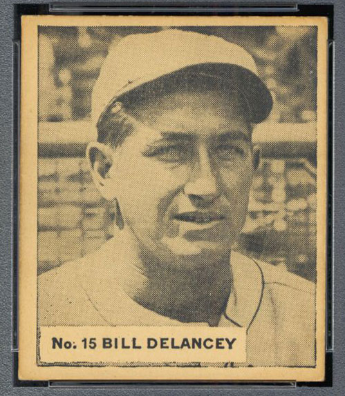 1936 V355 World Wide Gum #15 Bill Delancey St. Louis Cardinals - Front