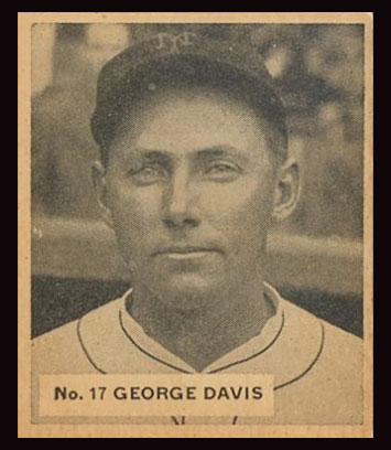 1936 V355 World Wide Gum #17 George “Kiddo” Davis New York Giants - Front
