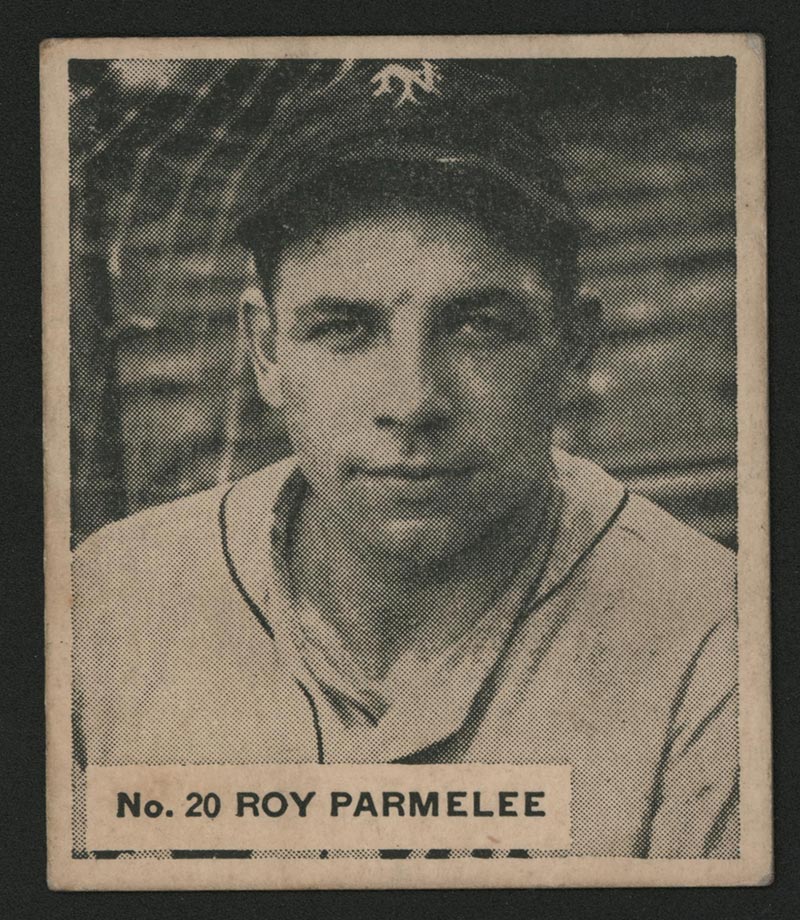1936 V355 World Wide Gum #20 Roy Parmelee St. Louis Cardinals - Front
