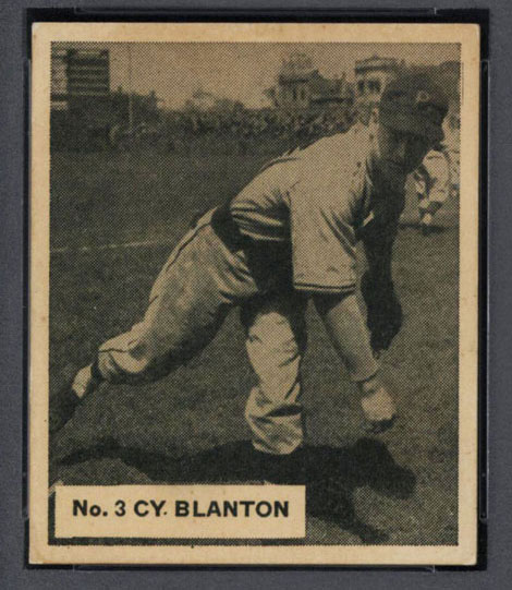 1936 V355 World Wide Gum #3 Cy Blanton Pittsburgh Pirates - Front