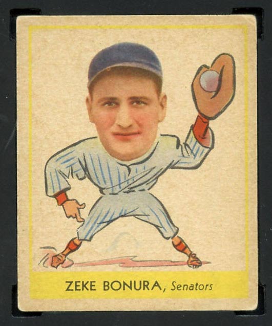 1938 Goudey #252 Zeke Bonura Washington Senators - Front