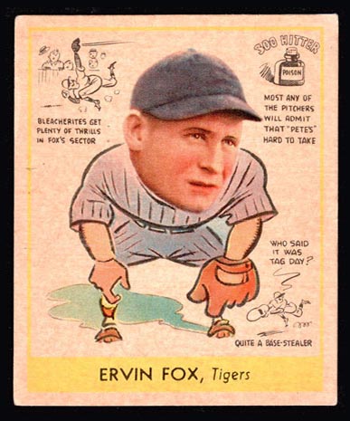 1938 Goudey #266 Ervin Fox Detroit Tigers - Front