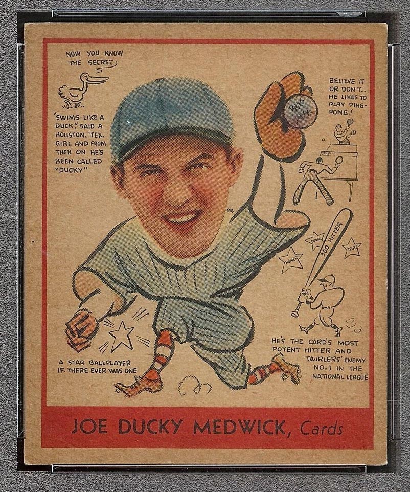 1938 Goudey #286 Joe “Ducky” Medwick St. Louis Cardinals - Front