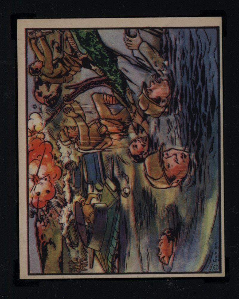 1938 Gum Inc Horrors of War #106 Man-Made Floods Drown Japanese Troops - Front