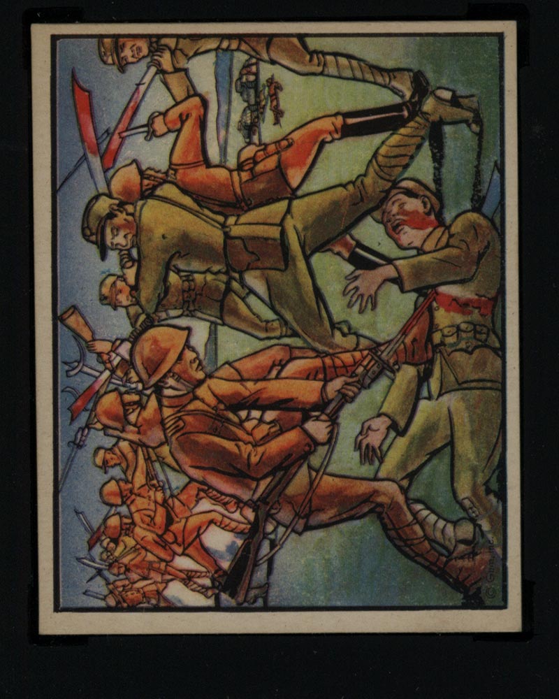 1938 Gum Inc Horrors of War #151 Swords and Bayonets Clash in Bloody Fight - Front