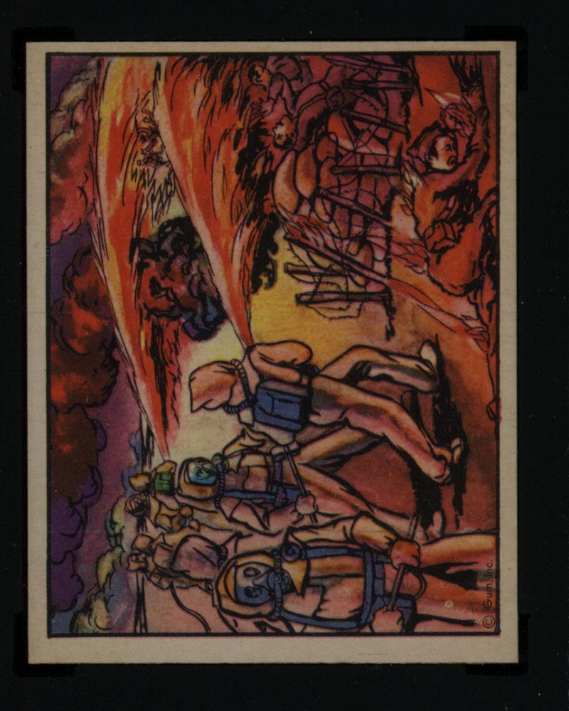 1938 Gum Inc Horrors of War #166 Liquid-Fire-Throwers Burn Way thru Loyalists - Front
