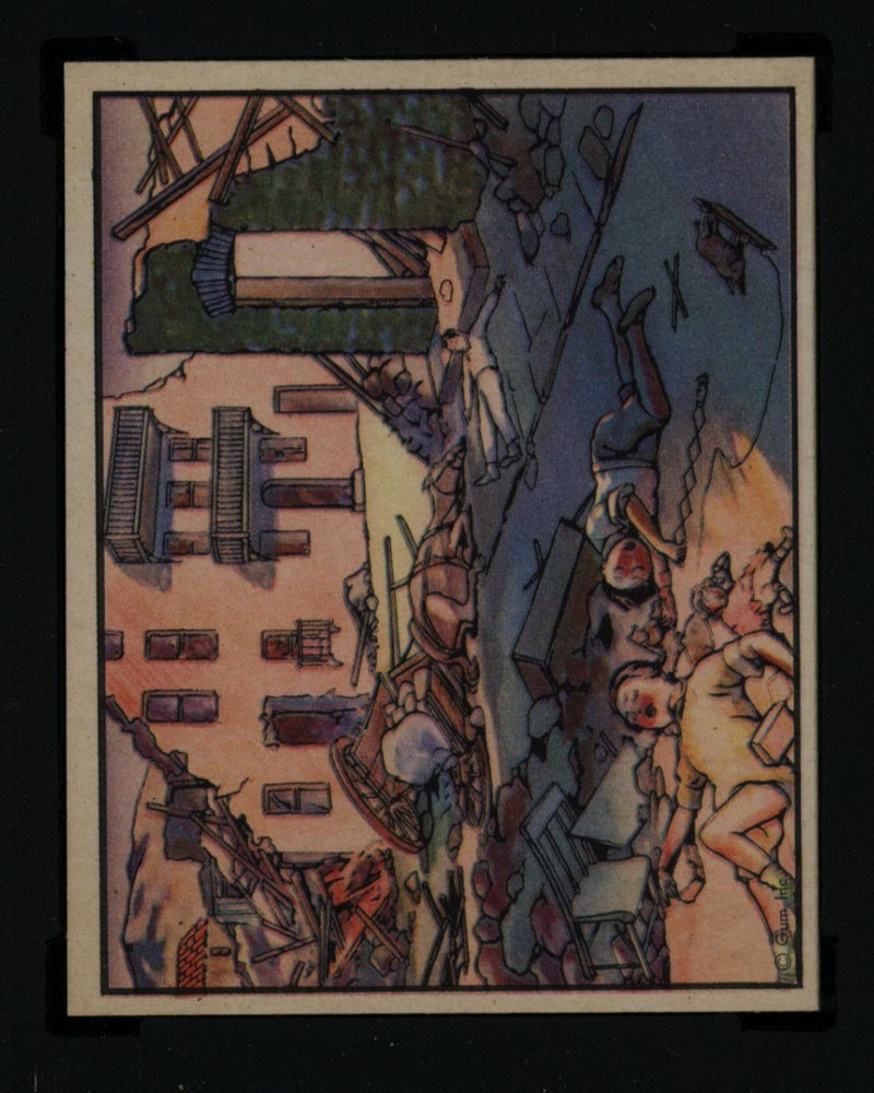 1938 Gum Inc Horrors of War #206 The Deserted Village - Front