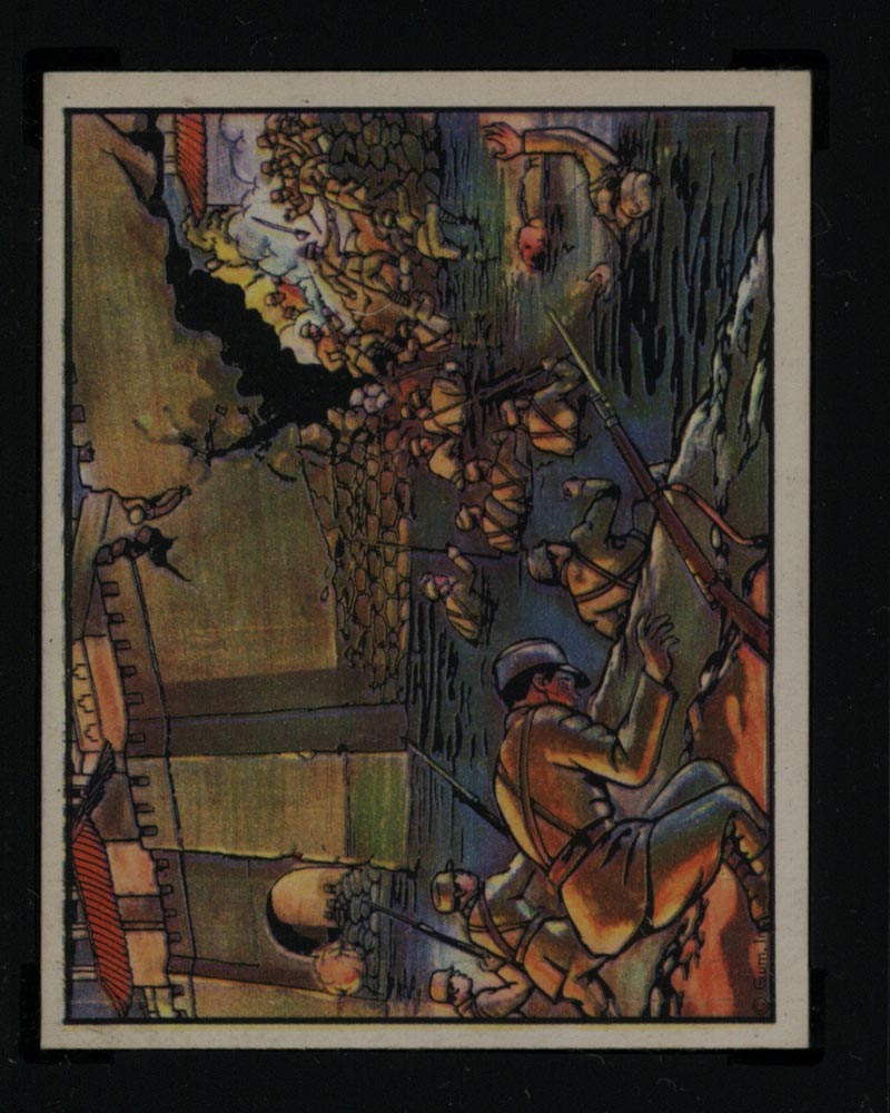 1938 Gum Inc Horrors of War #218 An Assault on an Ancient Military Citadel - Front