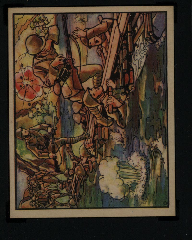1938 Gum Inc Horrors of War #229 Japanese “Human Bridges” Aid Advance - Front